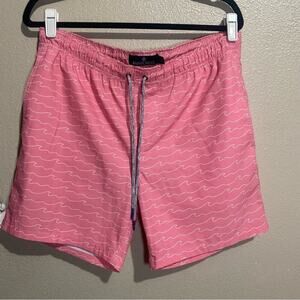 Rain Forest Beach Waves Print Swimming Shorts size Small